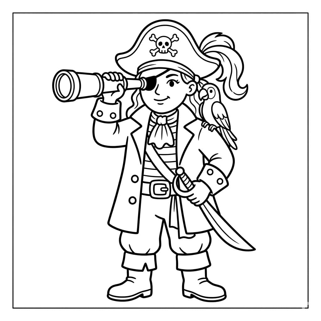 القرصان المراقب تلوين