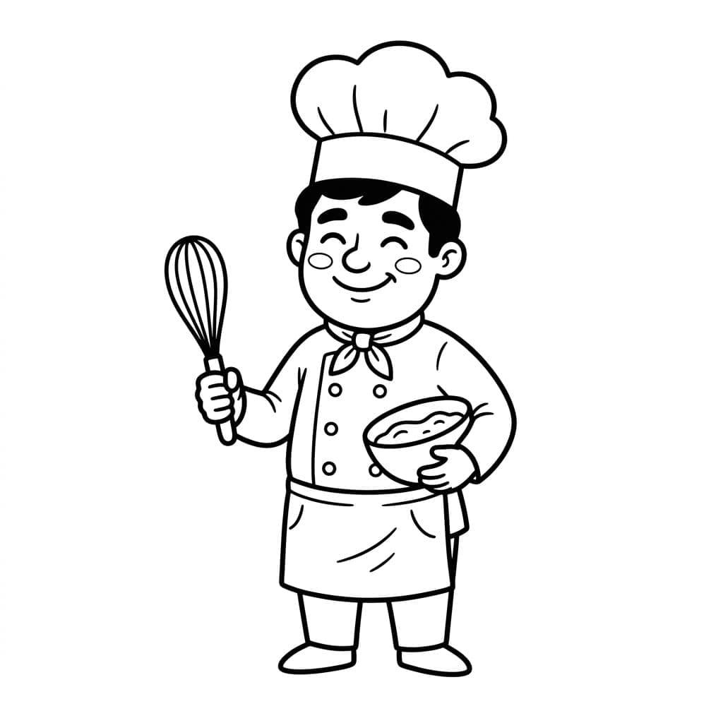 الشيف يبتسم تلوين