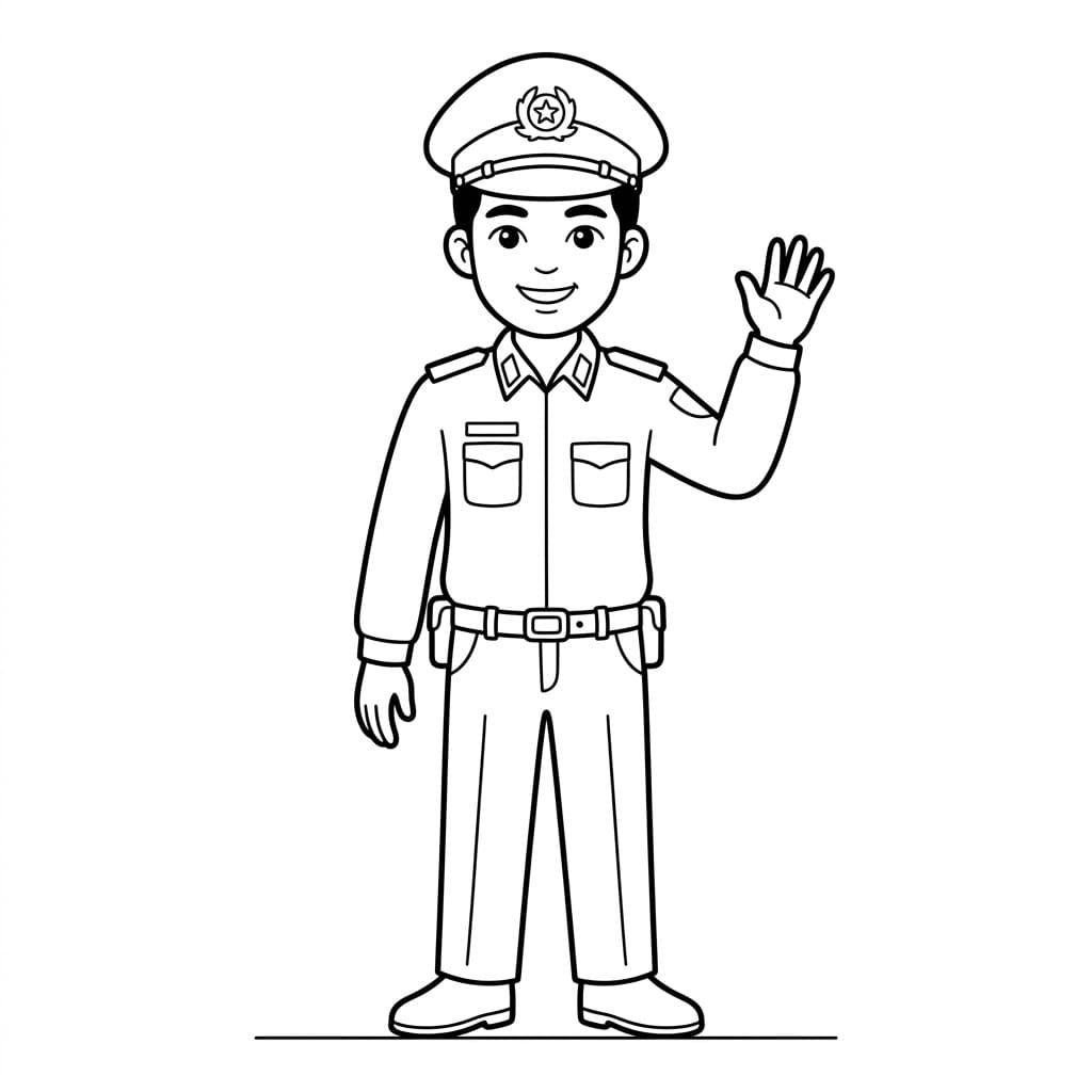 الشرطي يحيّي تلوين