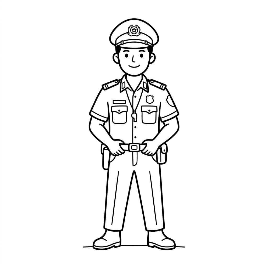 الشرطي بثقة تلوين