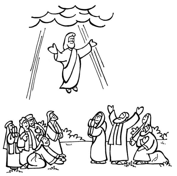 الصعود الحر ليسوع تلوين