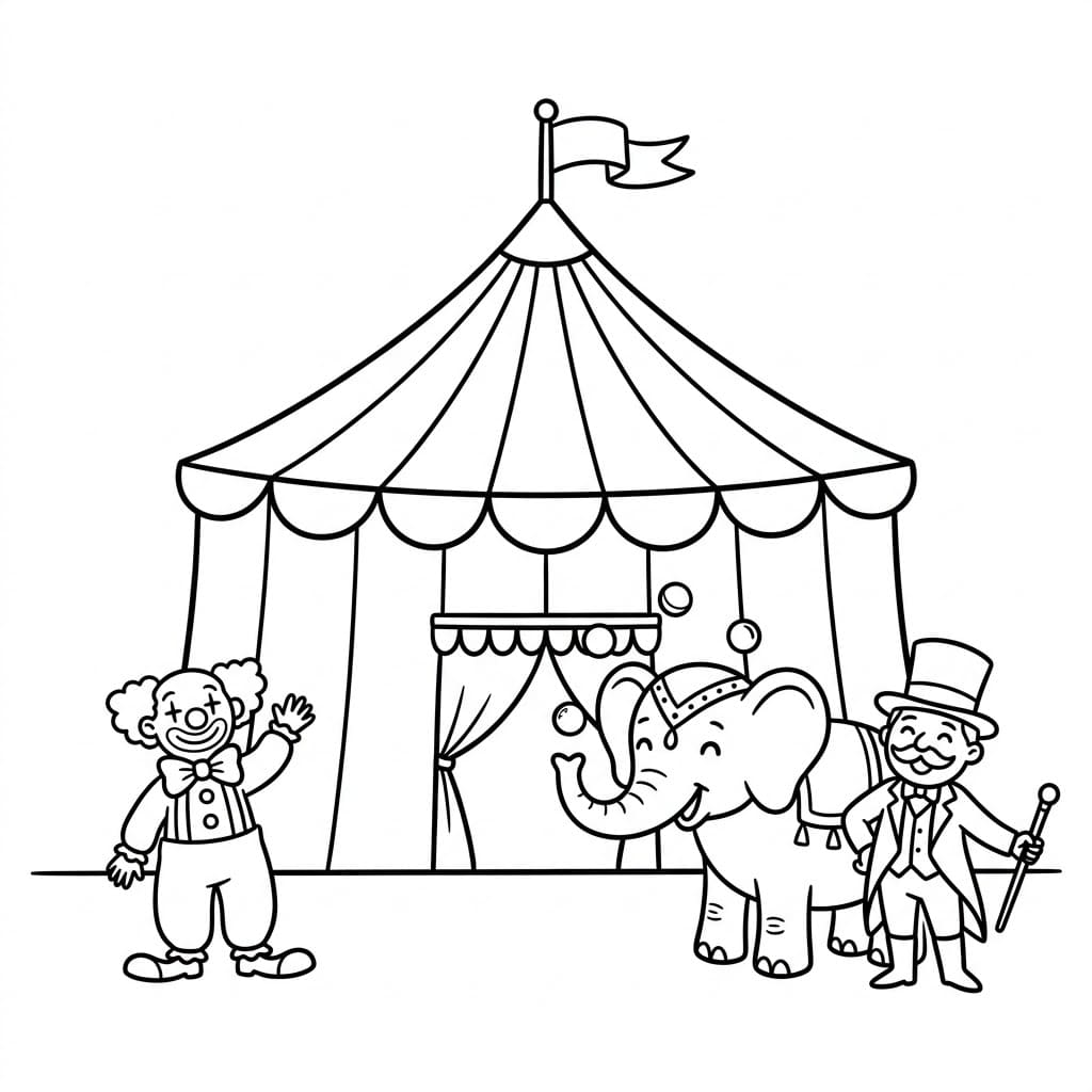 أصدقاء السيرك تلوين