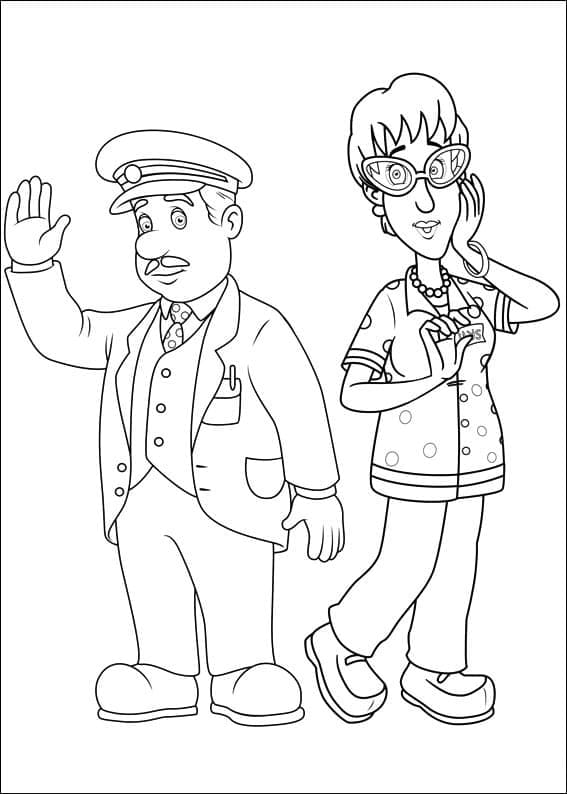 اطبع شخصيات رجل الإطفاء سام تلوين