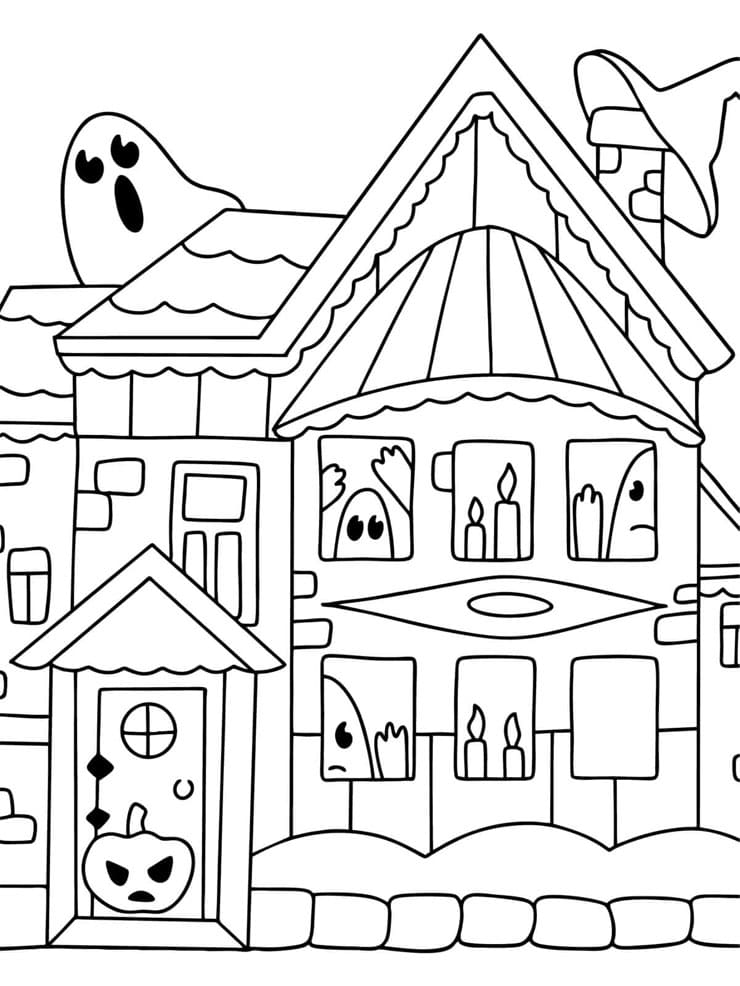 بيت مسكون بالأشباح تلوين