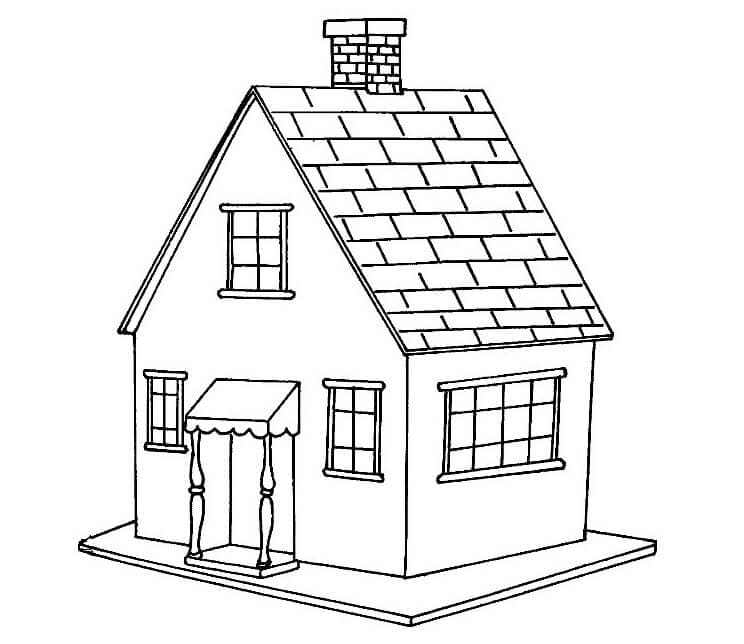 بيت صغير تلوين