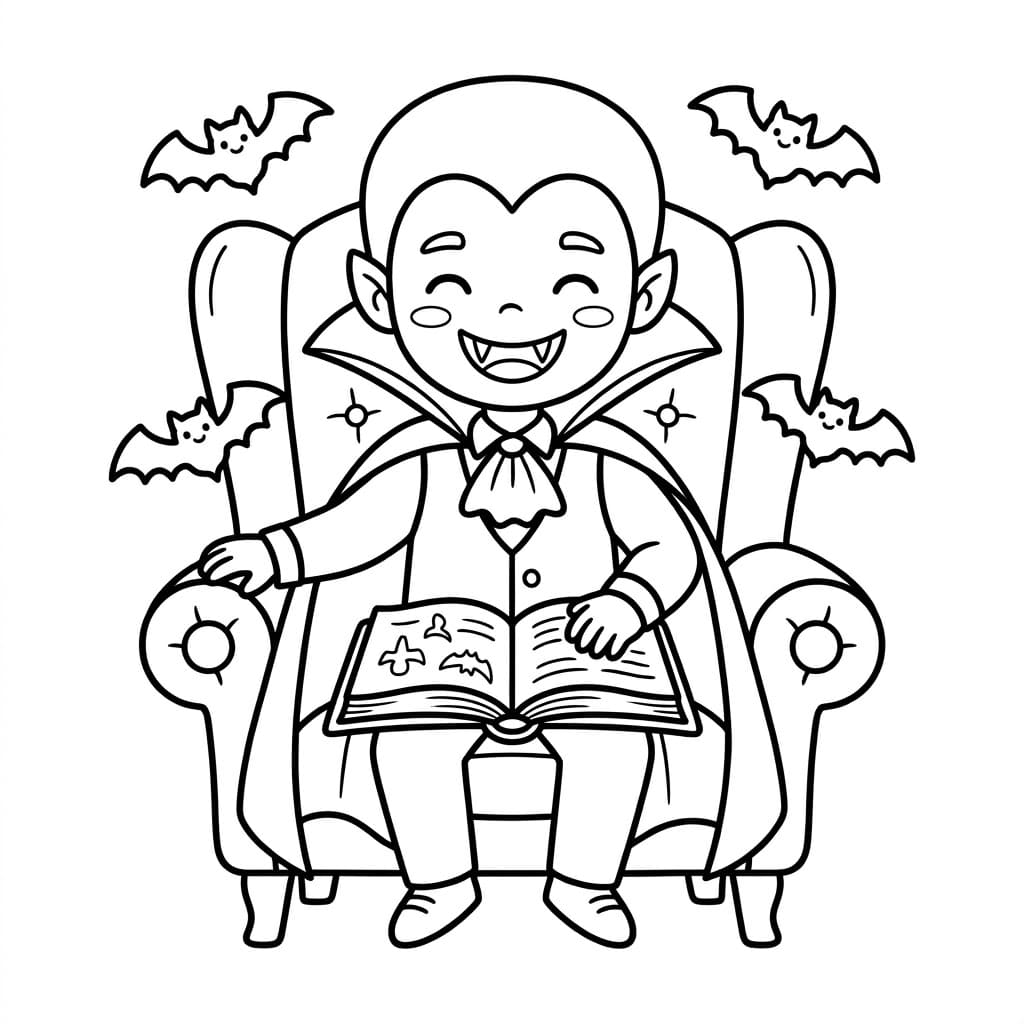 دراكولا على العرش تلوين