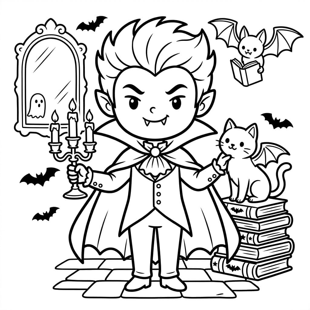 دراكولا في القلعة تلوين