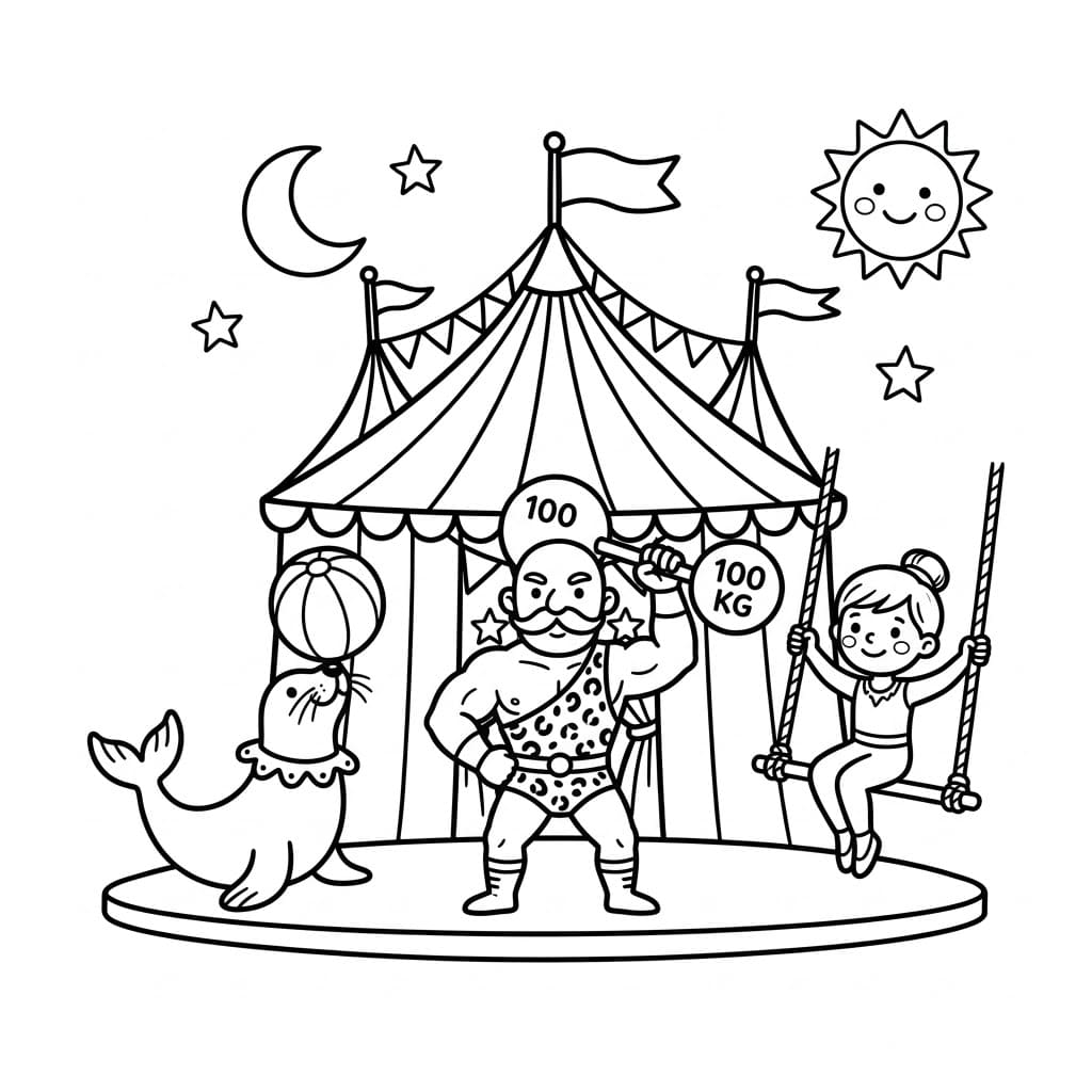 عرض السيرك تلوين