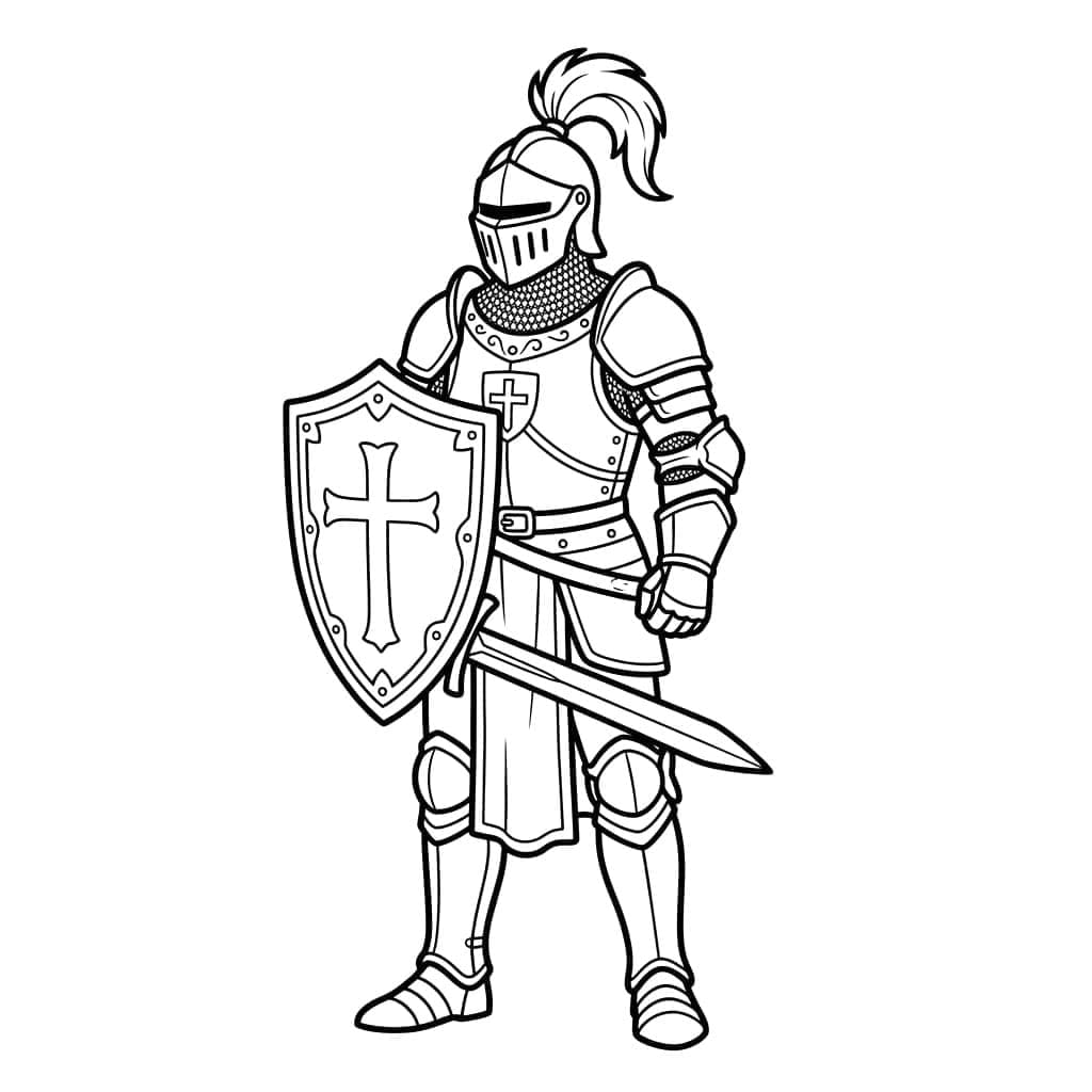 فارس الدرع المقدس تلوين