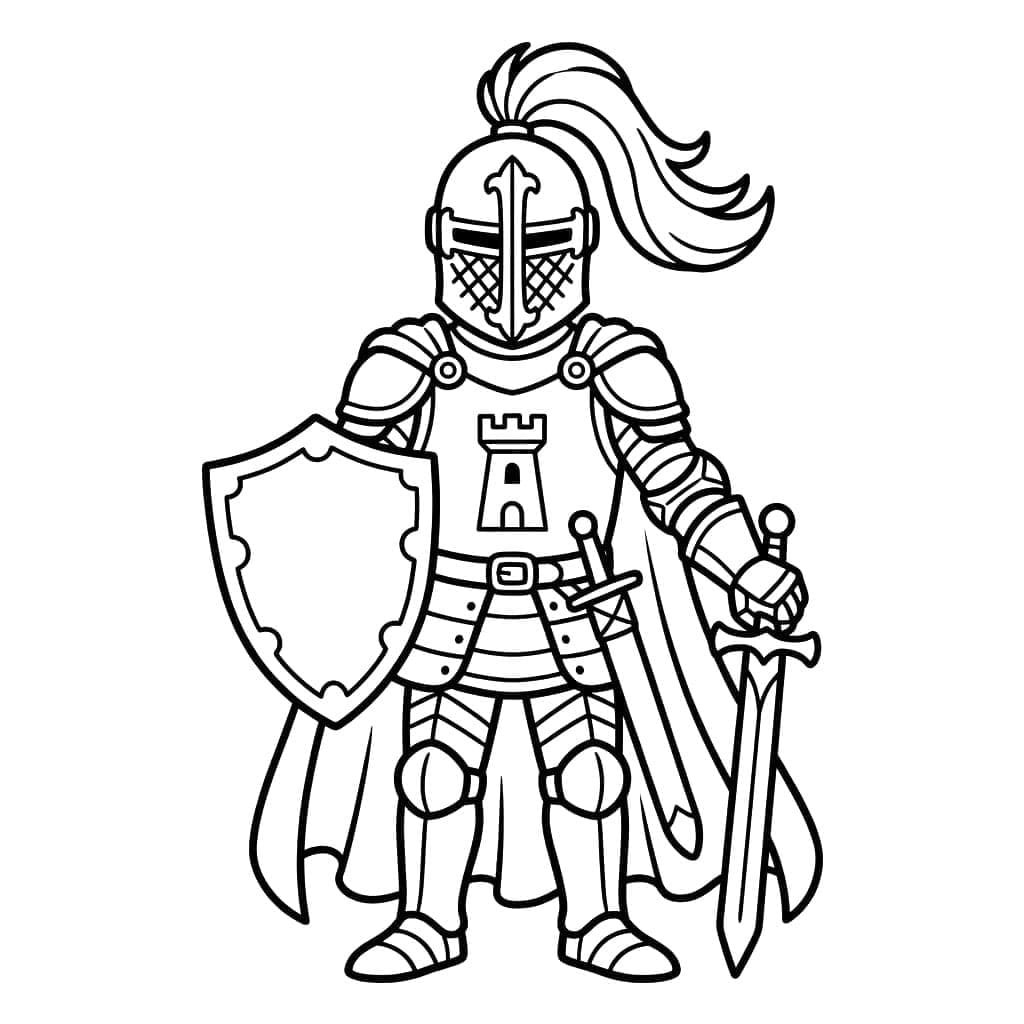 فارسٌ في درعٍ حديدي تلوين