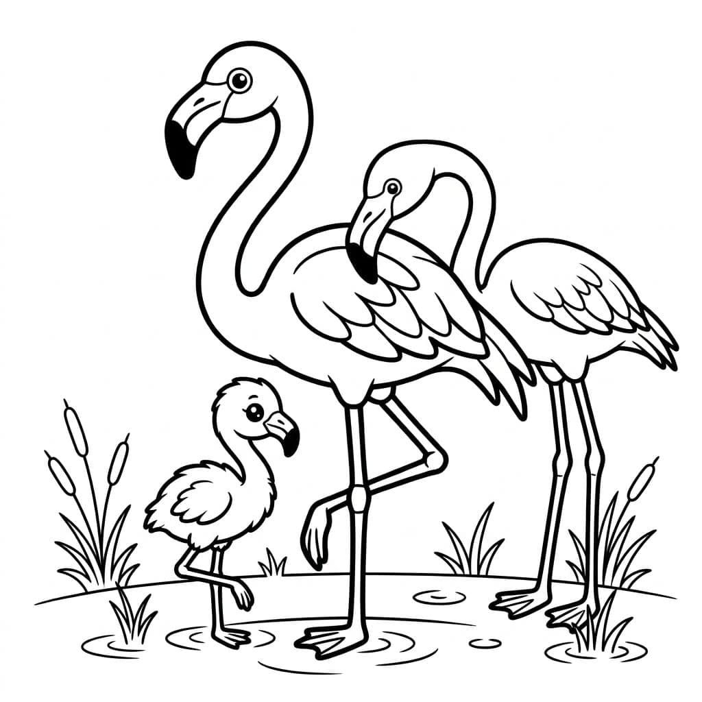 فلامنجو مع شاب تلوين