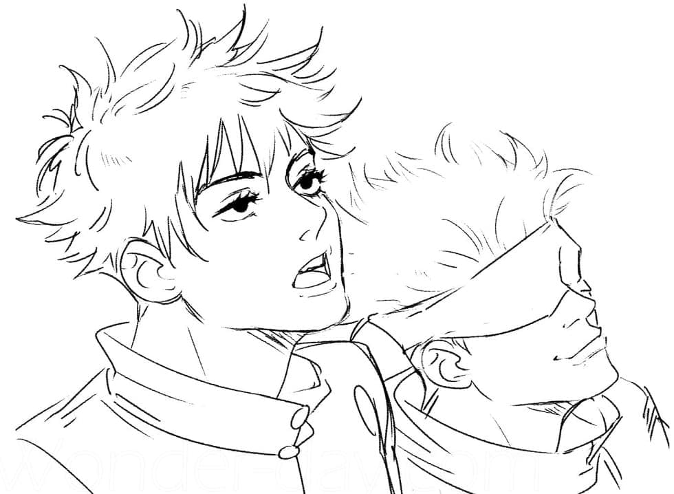 فوشيجورو ميغومي وغوجو ساتورو تلوين