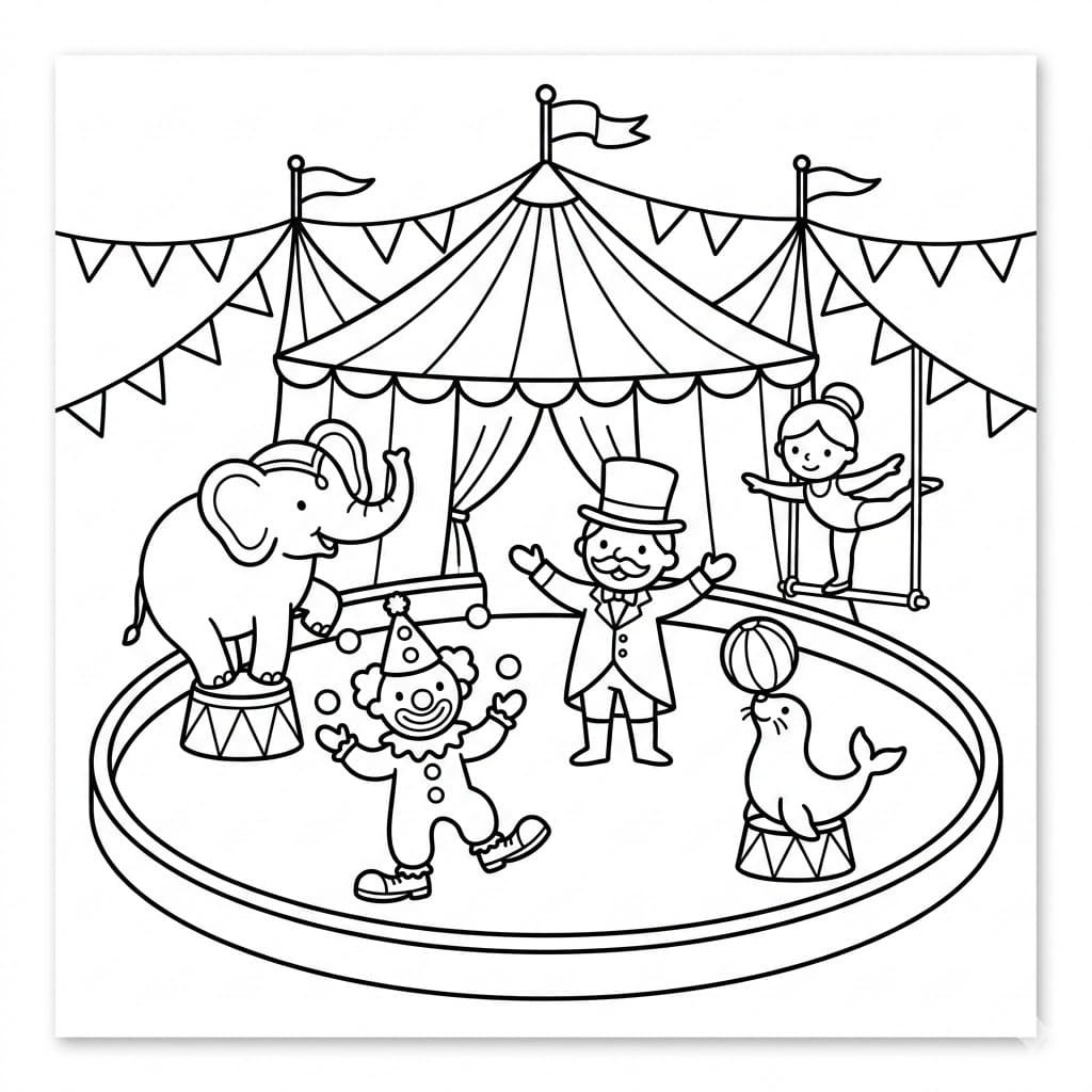 حفلة السيرك تلوين