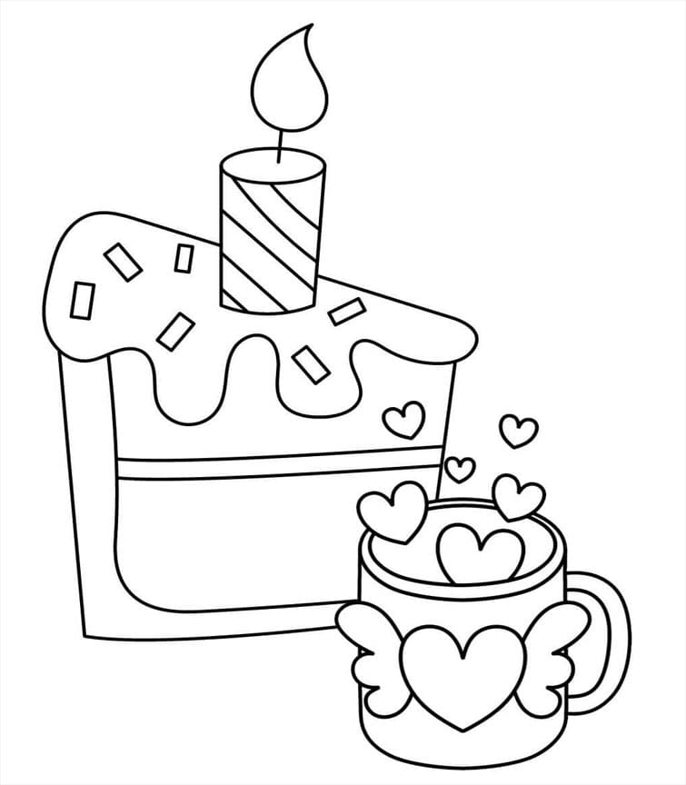 حفلة كعكة حلوة تلوين