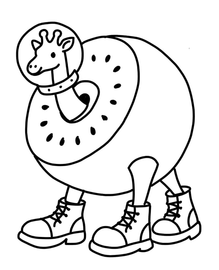 جنون الدماغ زرافة سماوية تلوين