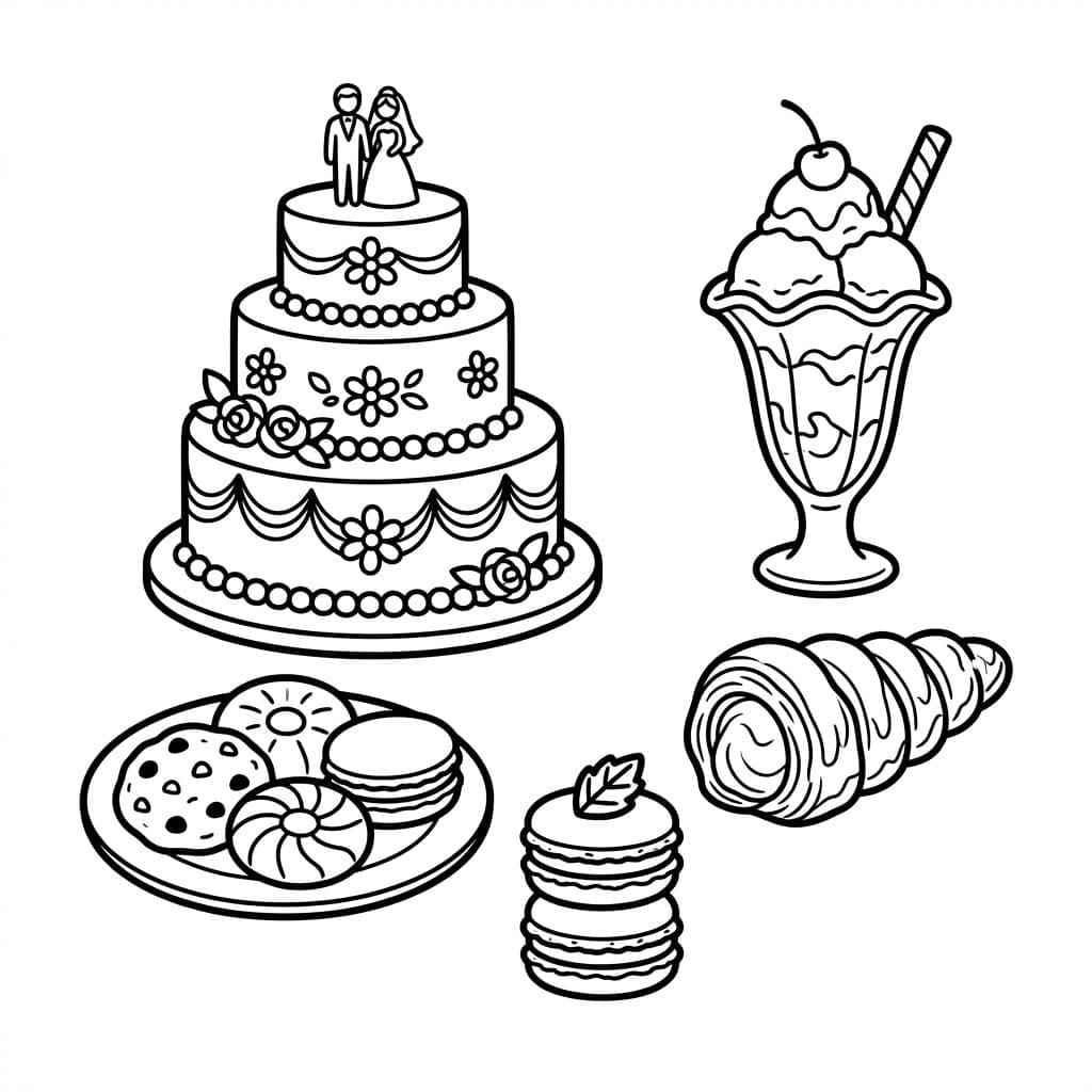 كعكة بسيطة تلوين