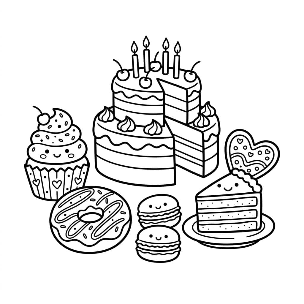 كعكة للأطفال تلوين