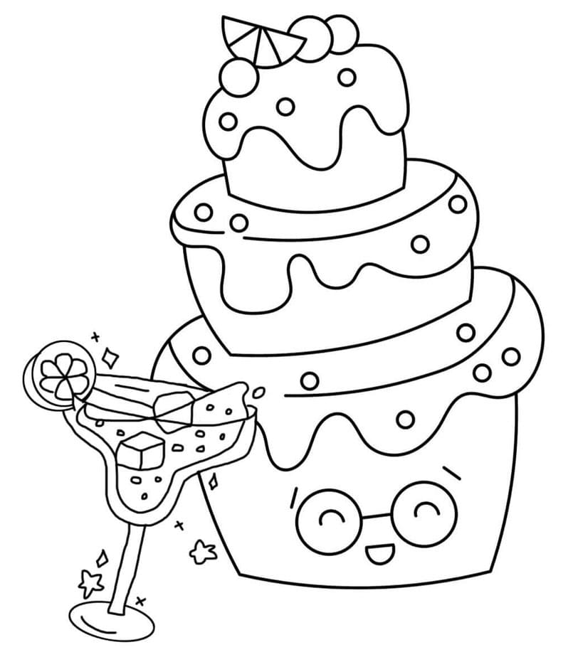 كعكة مجانية تلوين