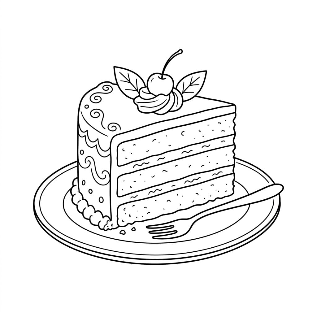 كعكة رائعة تلوين