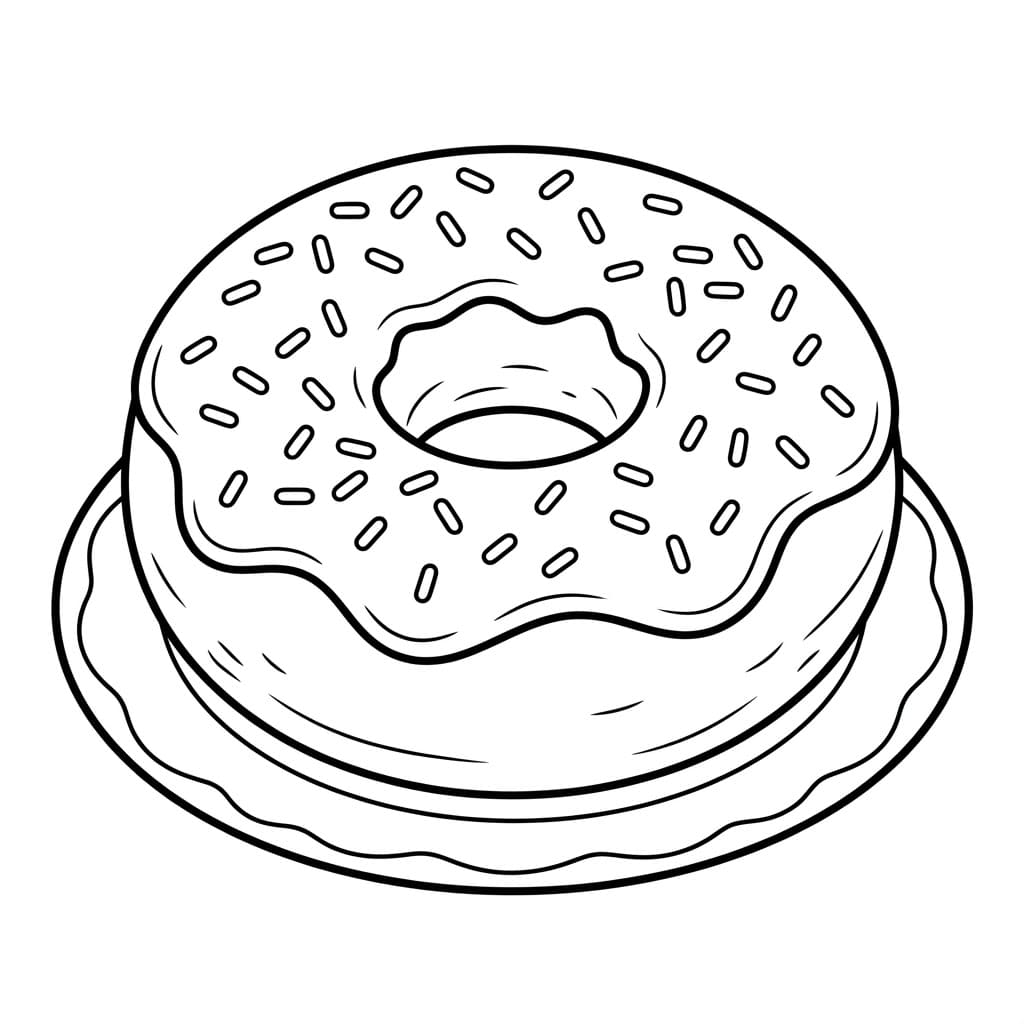 كعكة الدونات تلوين