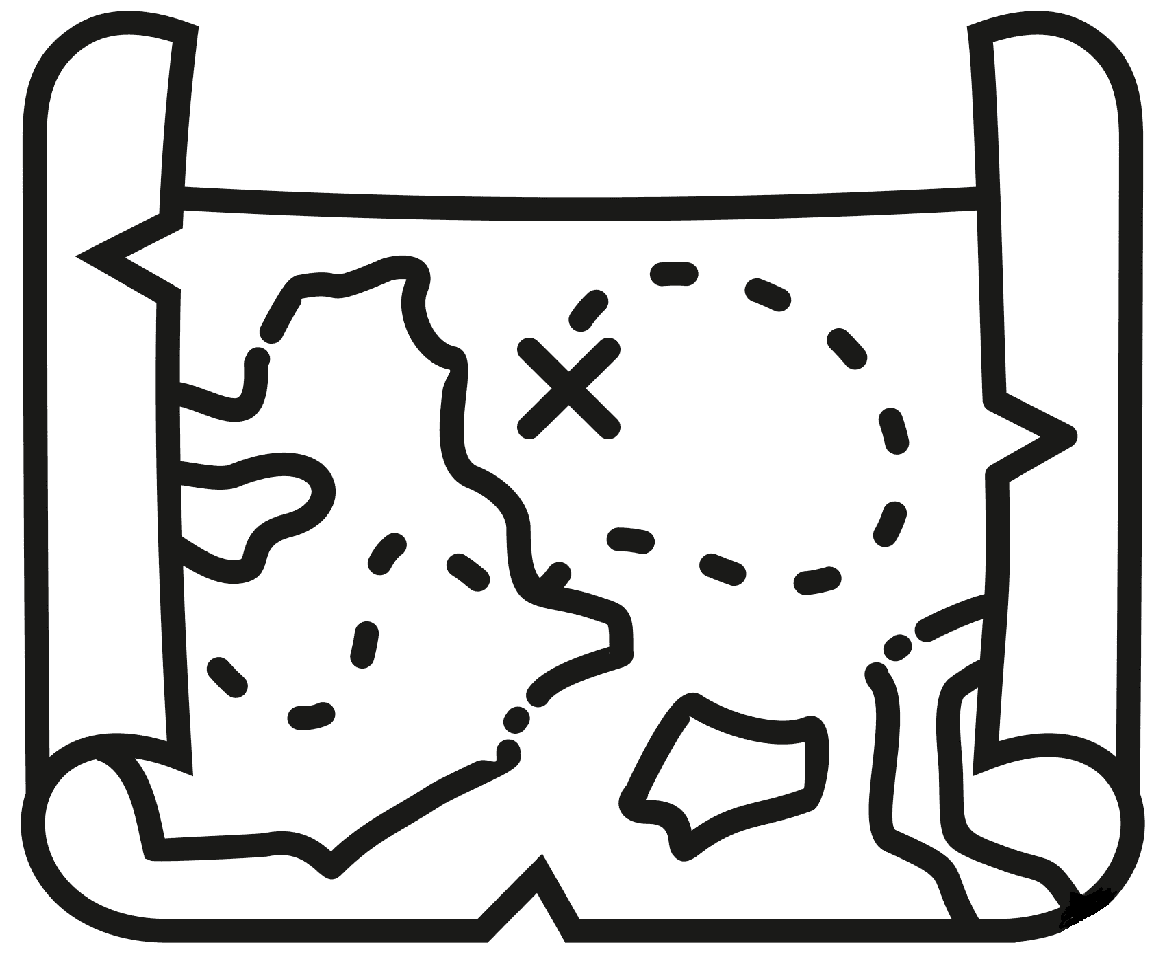 خريطة الكنز تلوين