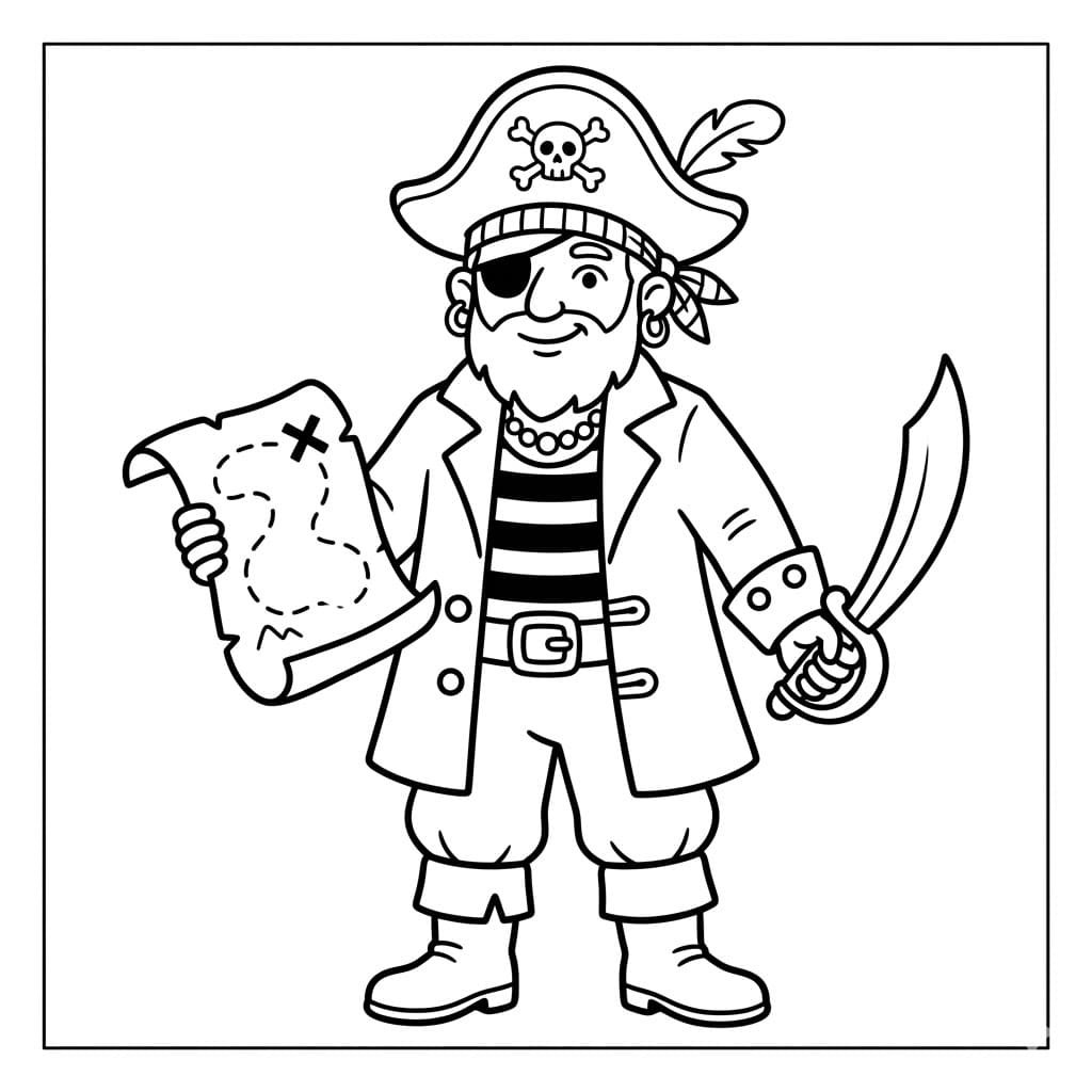 خريطة الكنز الغامضة تلوين