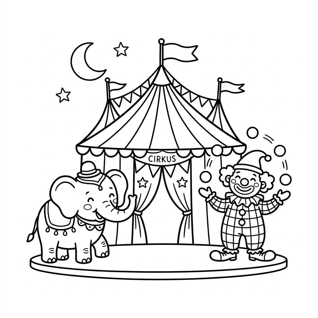 خيمة السيرك تلوين