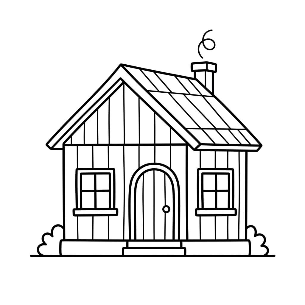 كوخ بسيط تلوين