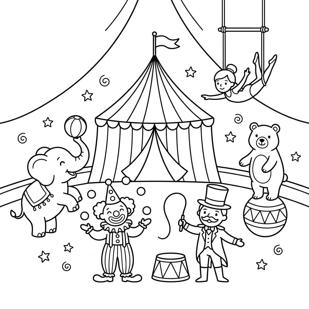 ليلة السيرك تلوين