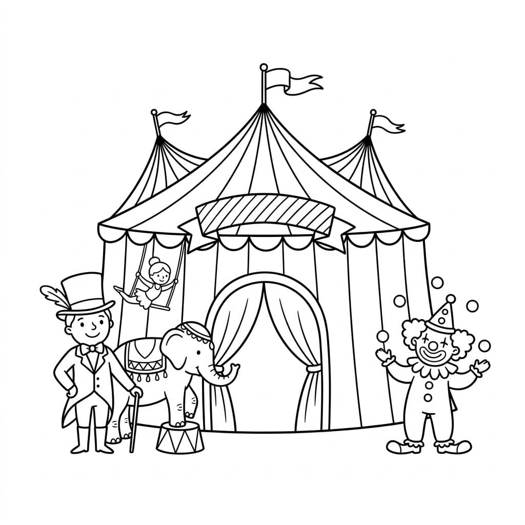 مدخل السيرك تلوين