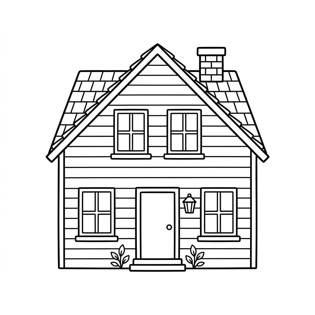 منزل تقليدي تلوين