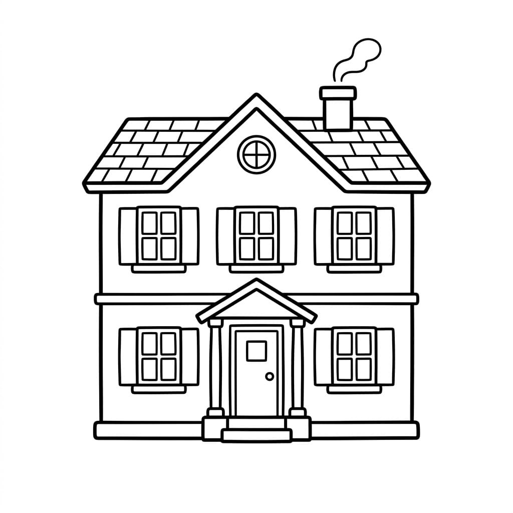 منزل أنيق تلوين