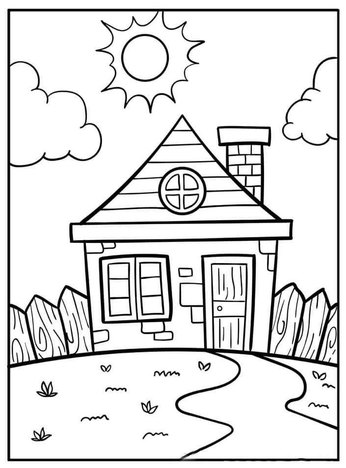 منزل أساسي تلوين