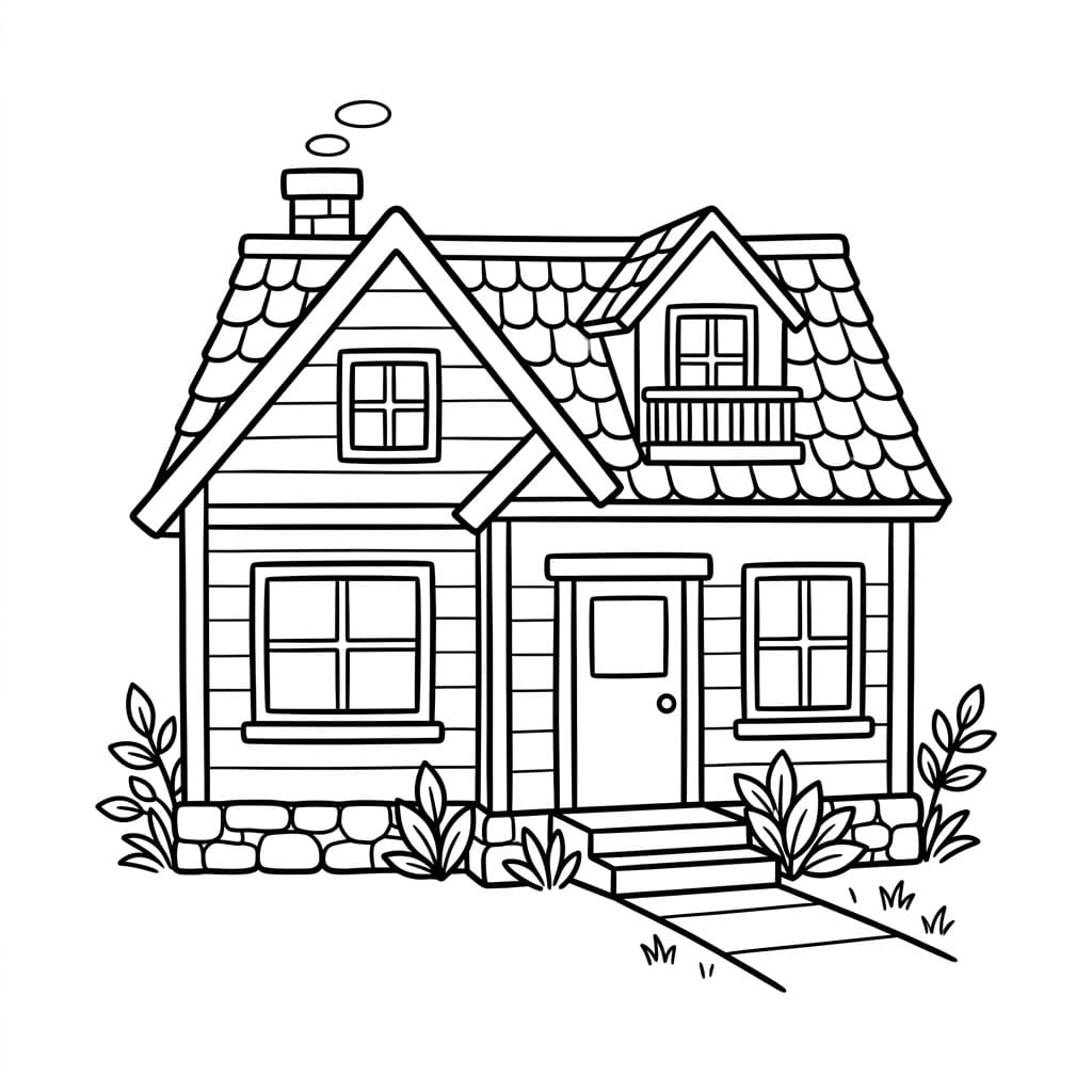 منزل ريفي تلوين