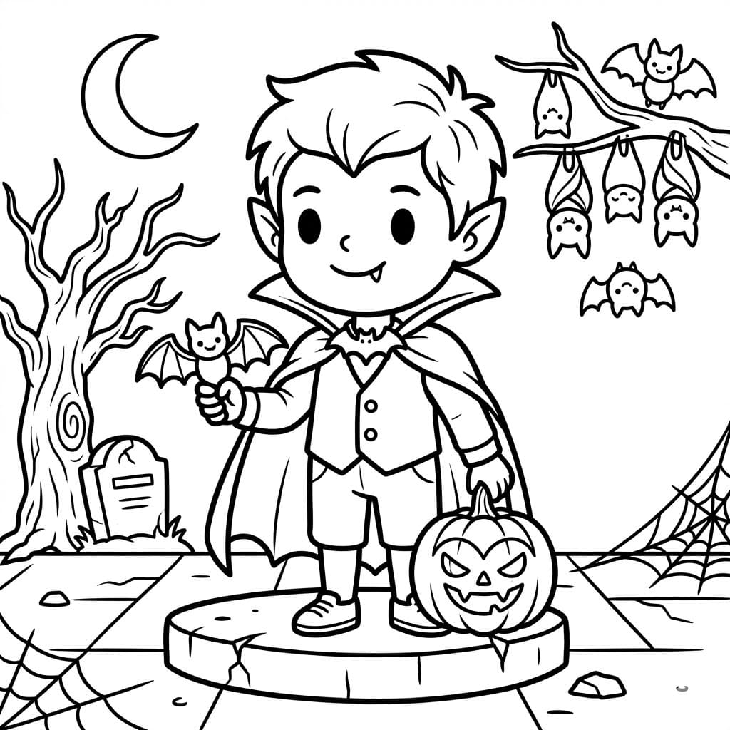 مصاص دماء في ليلة الهالوين تلوين