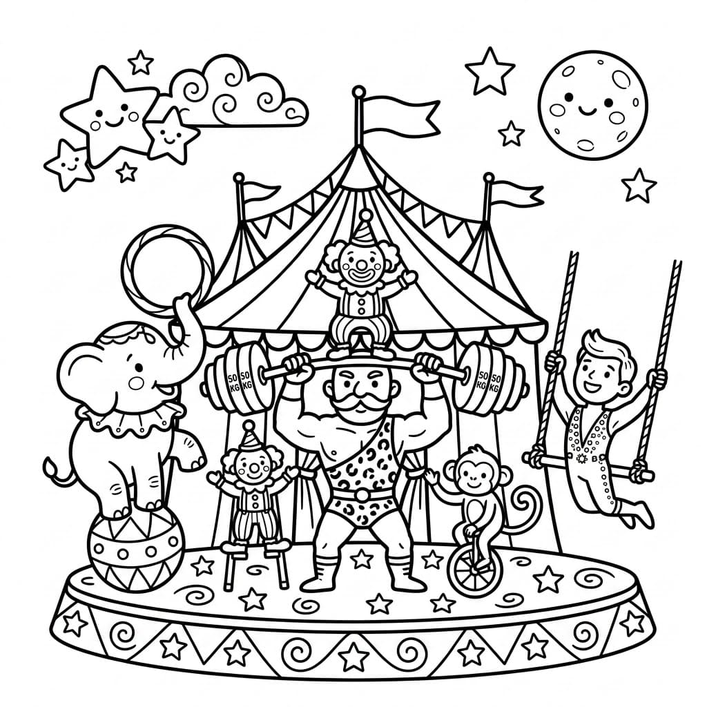 مسرح السيرك تلوين