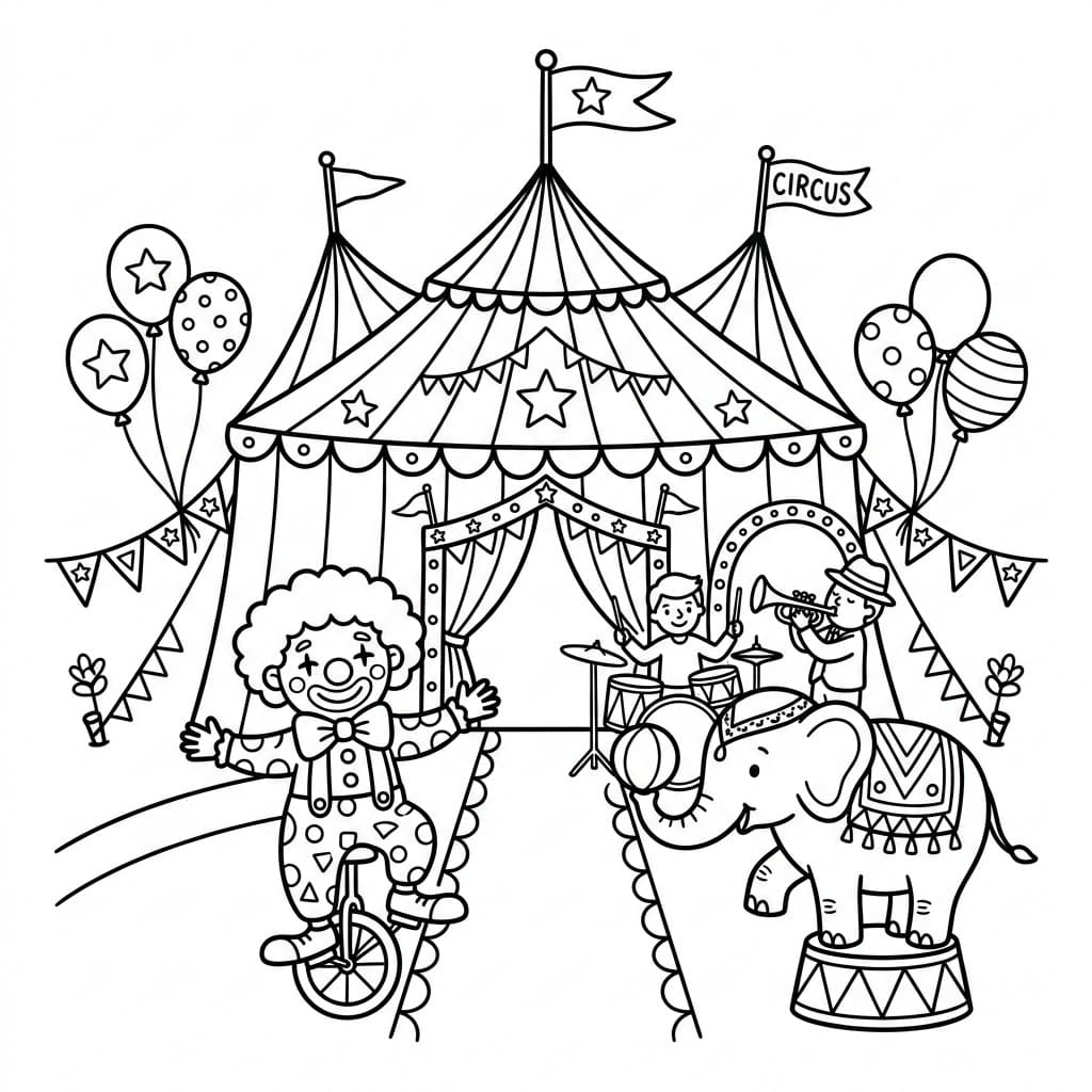 مهرجو السيرك تلوين