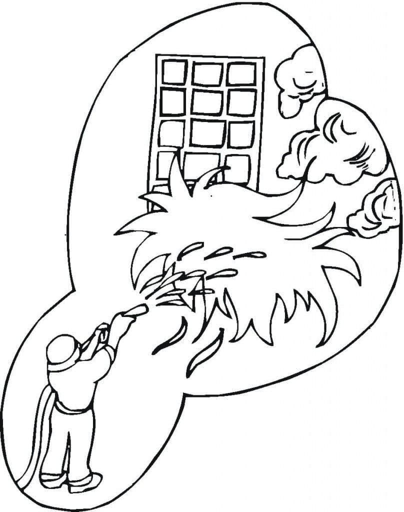 نموذج قابل للطباعة لرجال الإطفاء تلوين