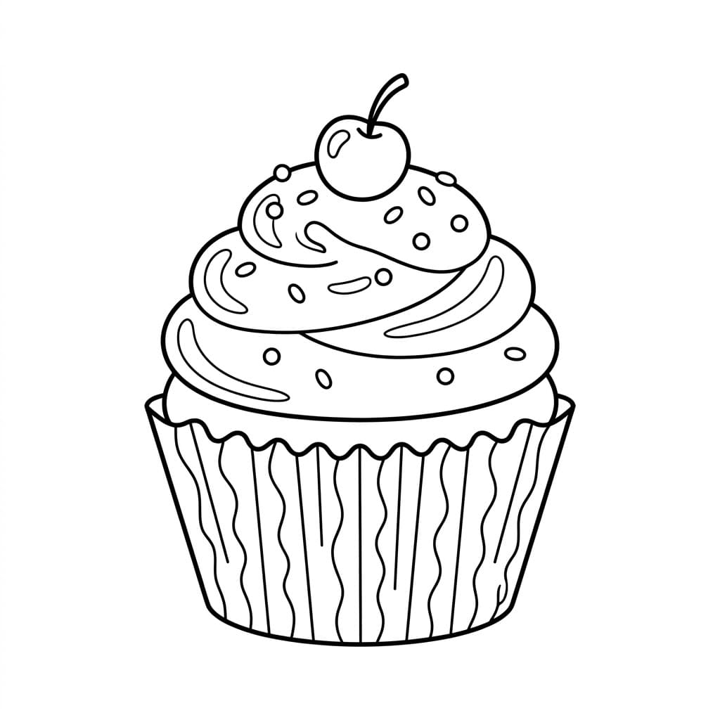 قالب كيك قابل للطباعة للأطفال تلوين