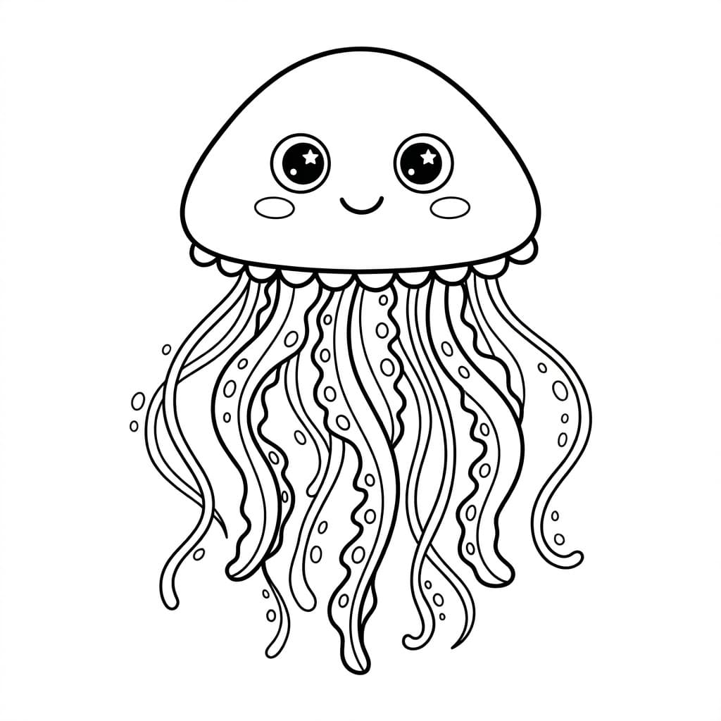 قنديل البحر الودود تلوين