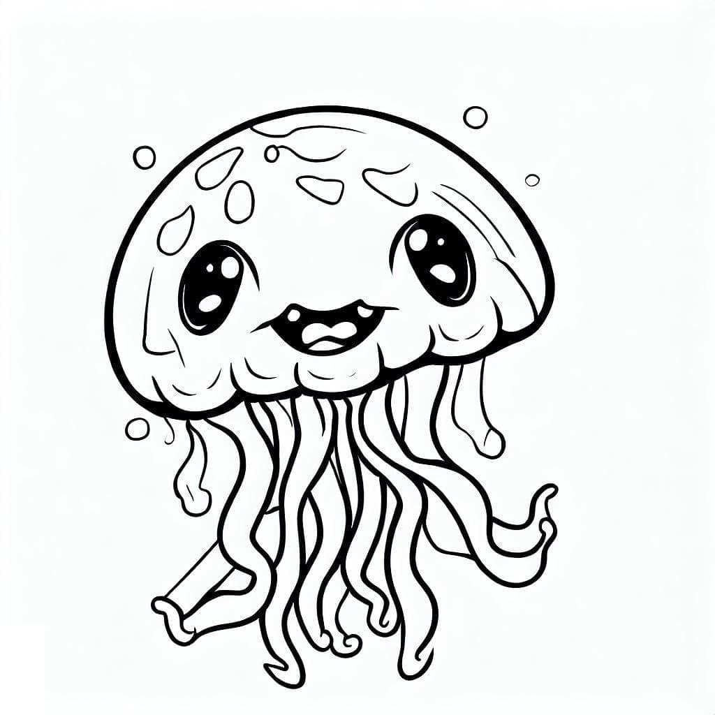 قنديل بحر مضحك تلوين