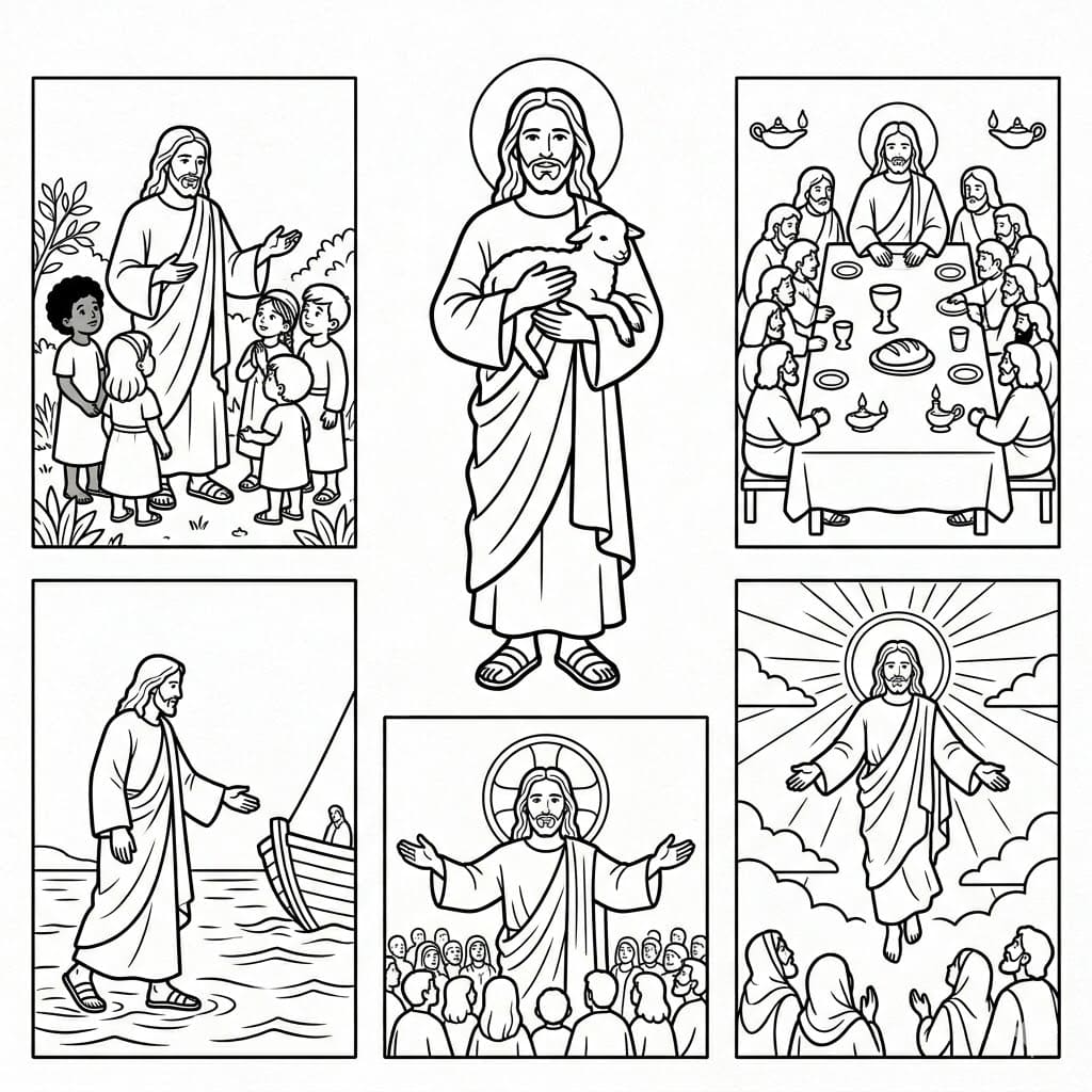 قصص يسوع تلوين