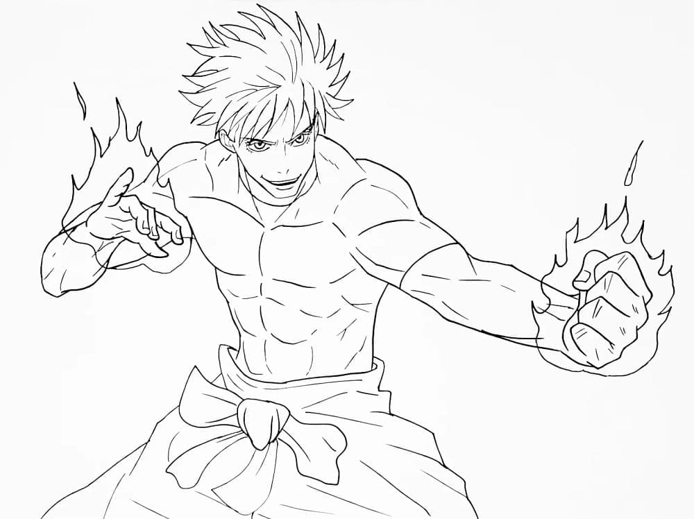 قتال غوجو ساتورو تلوين