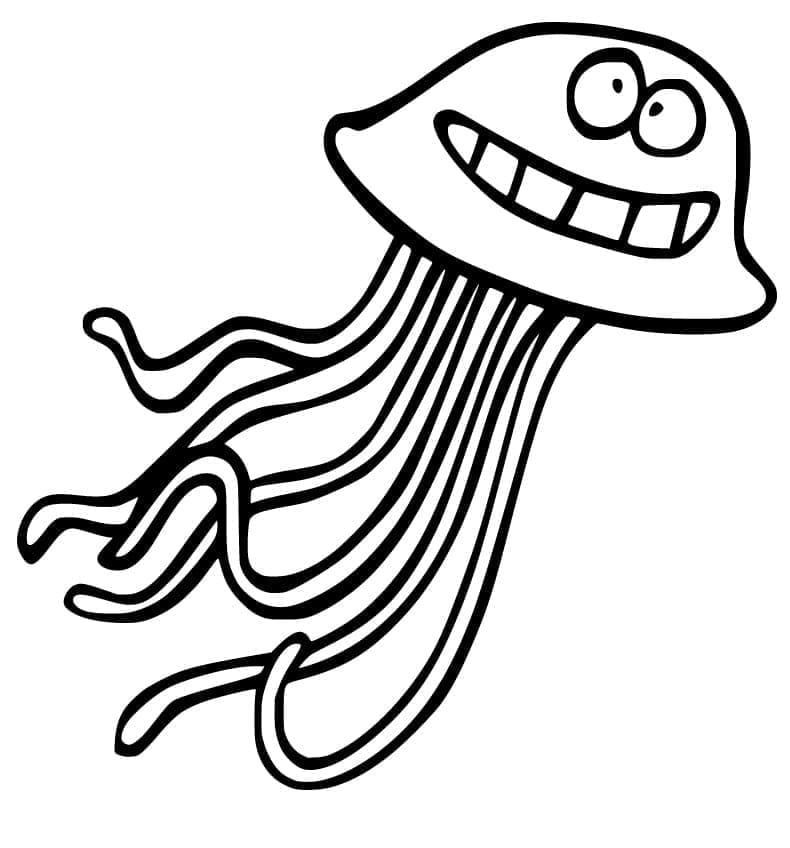 قنديل بحر مضحك خالٍ من تلوين