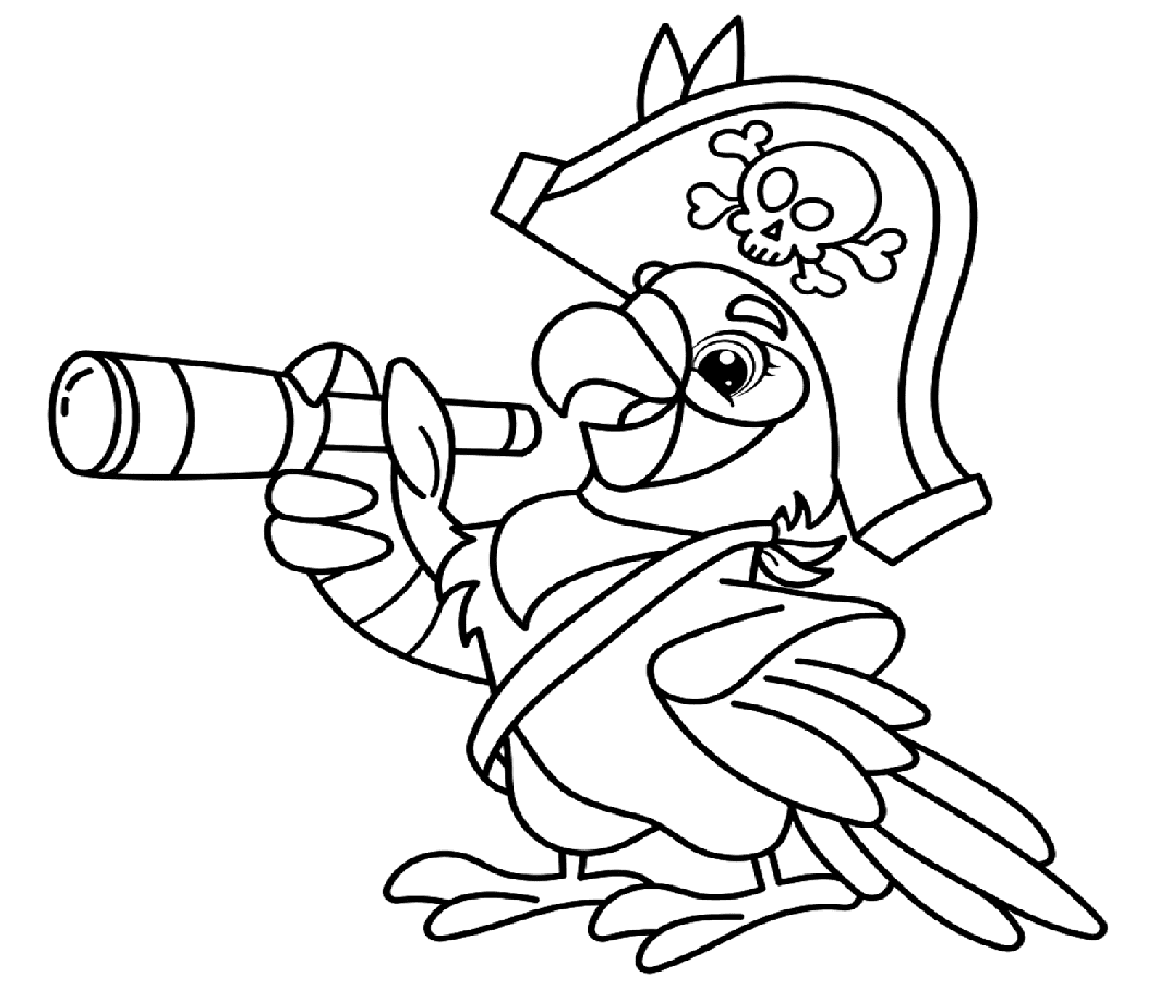 قرصان الببغاء تلوين