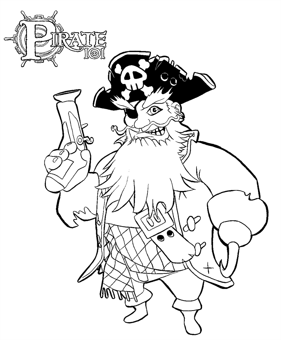 قرصان مخيف تلوين