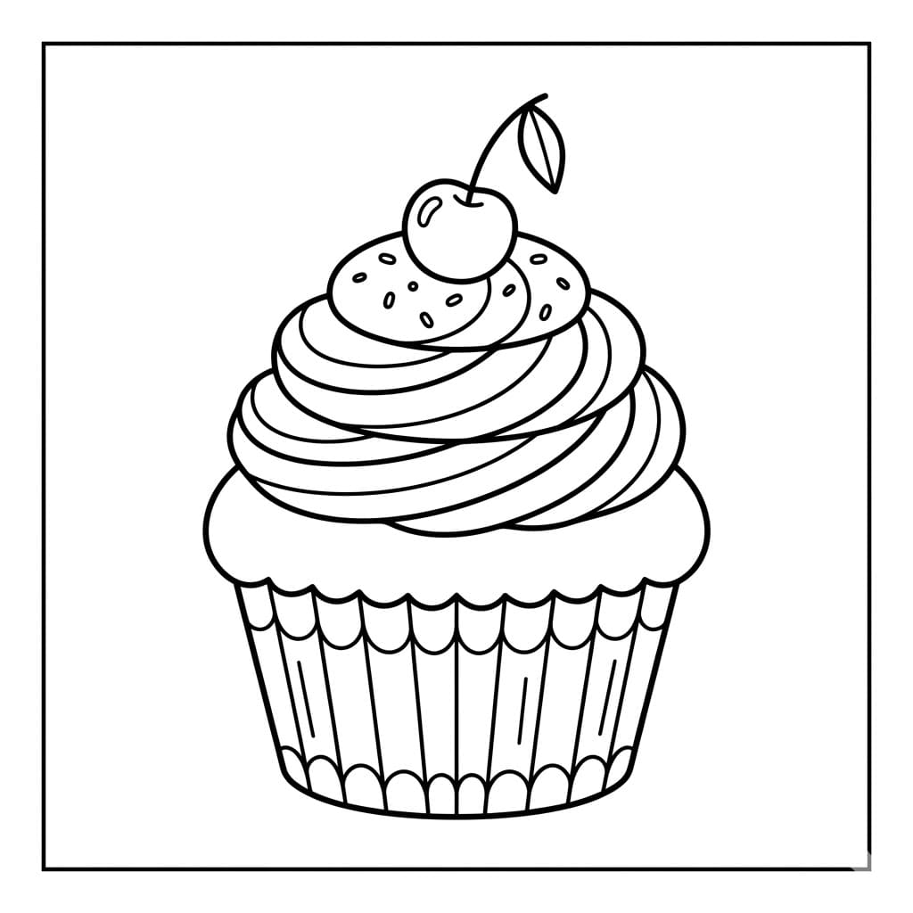 رسمة كعكة تلوين