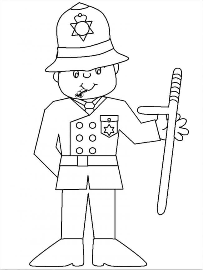 شرطة سعيدة تلوين