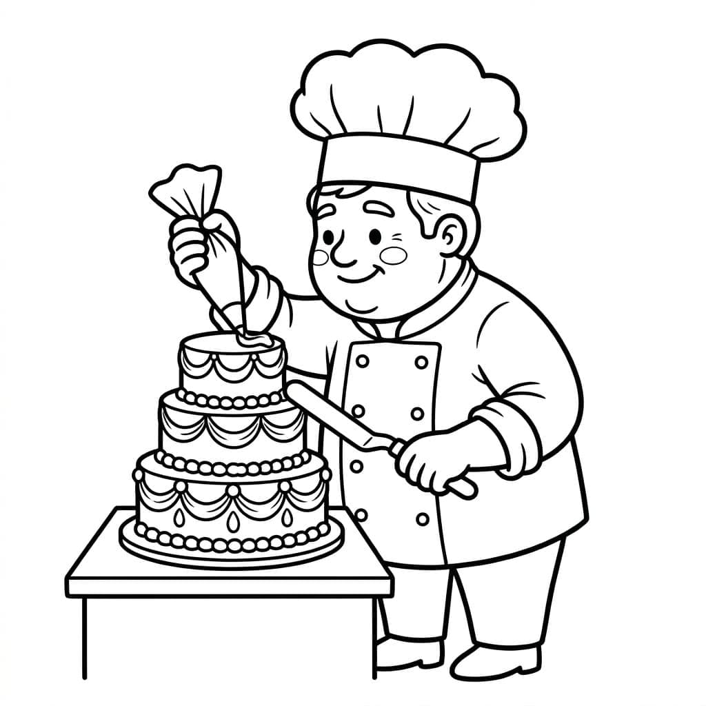 شيف تزيين الكيك تلوين