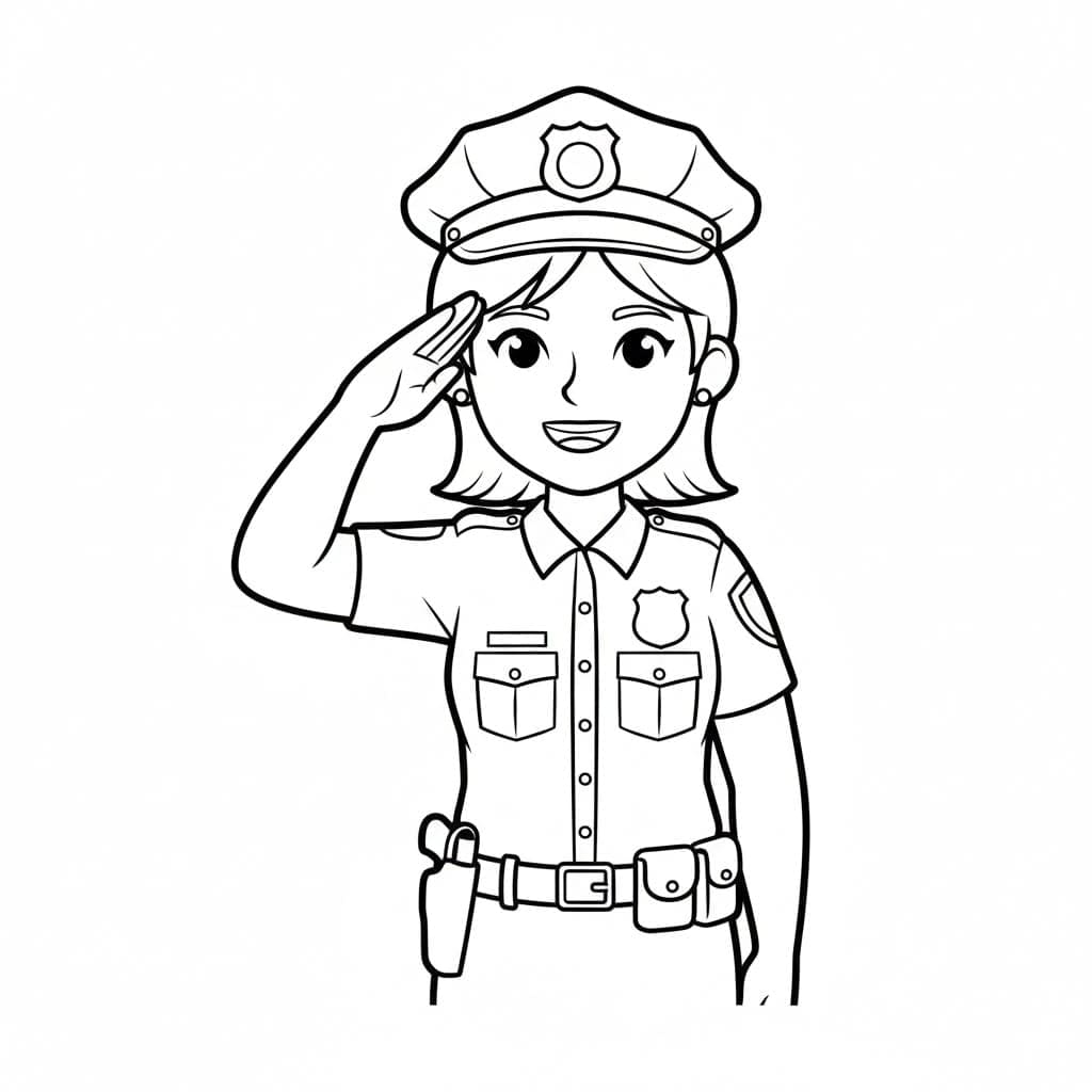 شرطيات يرحبن بالحضور تلوين